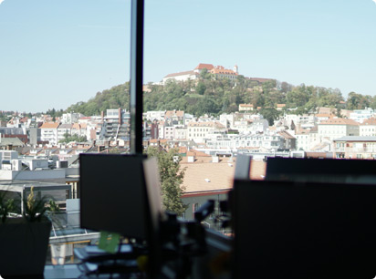 View of Petrov and Špilberk. View of Petrov and Špilberk.